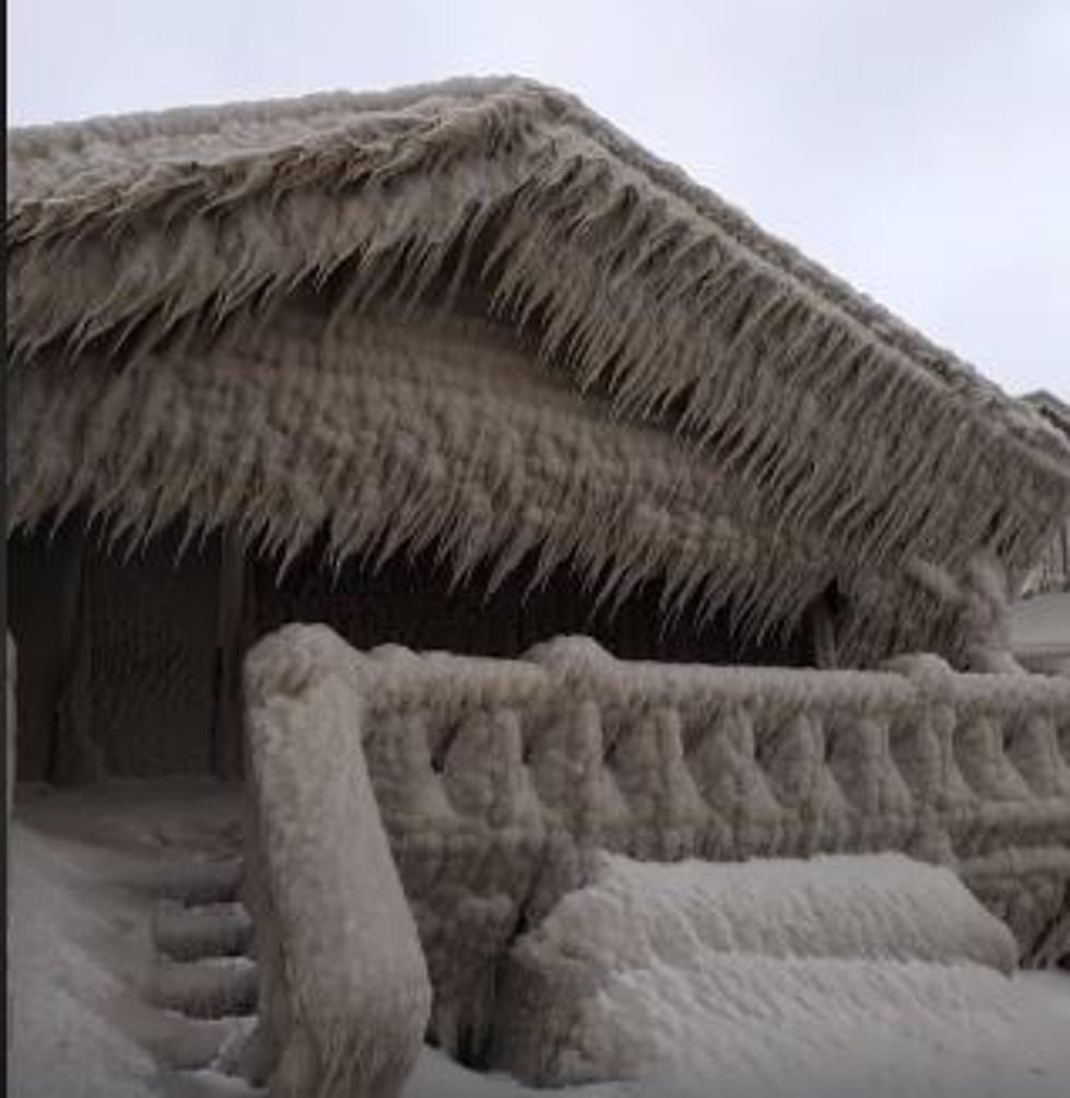 Ice Covered Houses in NY Due to Latest Storm