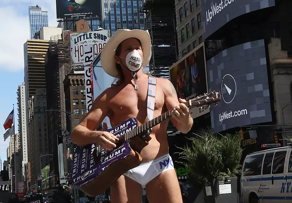 Video Captures Masked Man Giving The Naked Cowboy an Atomic Wedgie