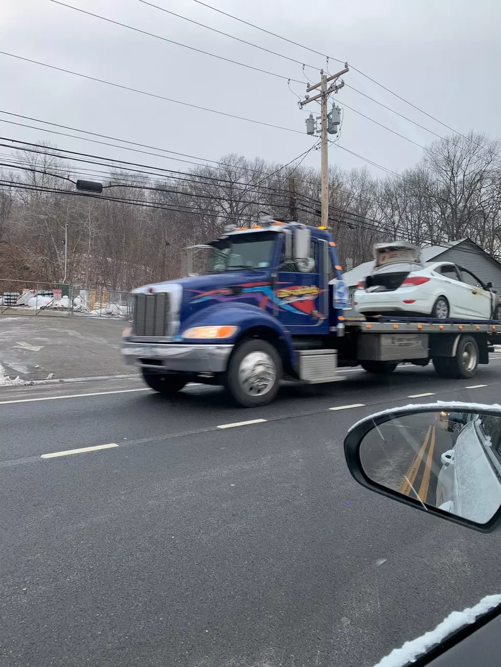 From the looks of it, this car's engine caught fire (Jonah)