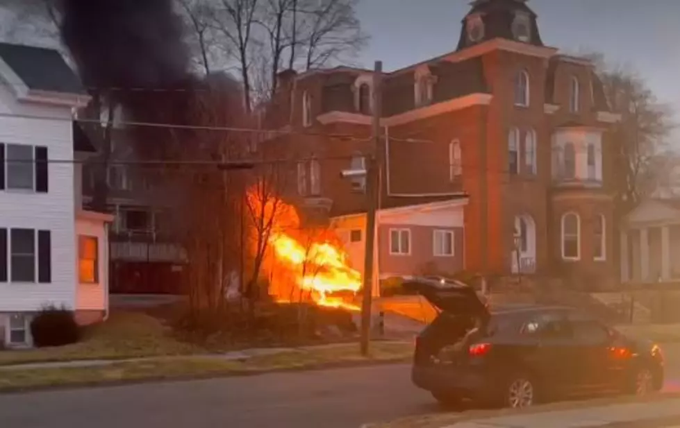 Vehicle Goes Up in Flames Outside Home in Goshen, New York