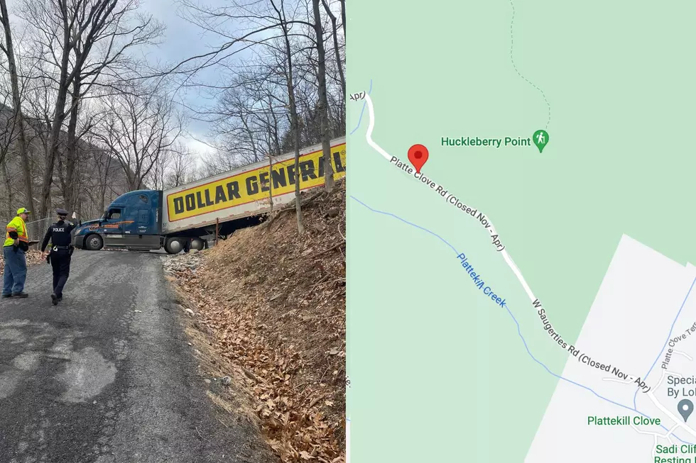 Tractor Trailer Wedged Across Closed Saugerties Road For 24 Hours