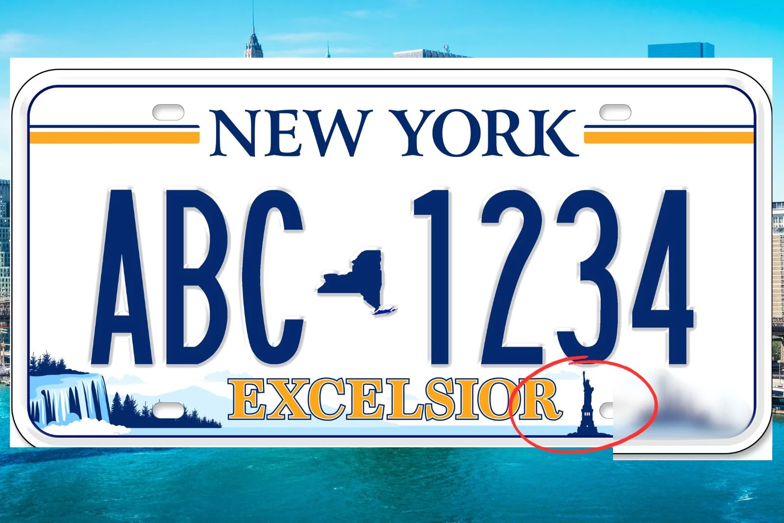 Can You Name All 5 Landmarks on the New York License Plate?
