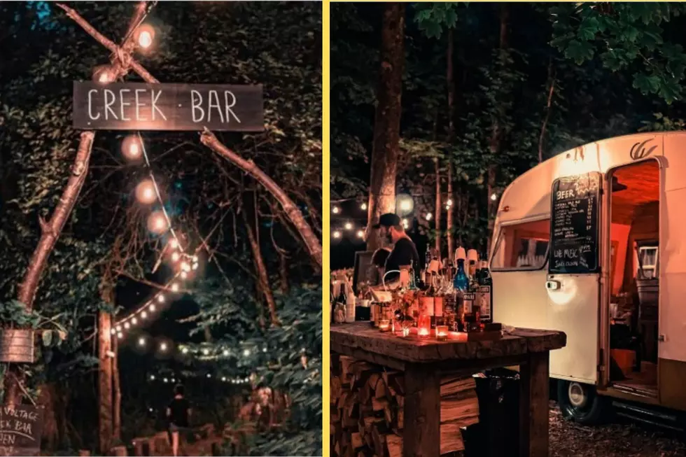 High Voltage Catskills had a secret in their backyard... a beautiful outdoor space named the "Creek Bar"