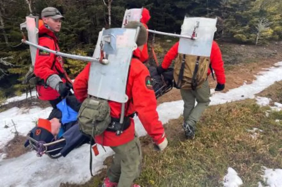 A hiker on Basin Mountain needed to be rescued by rangers after a leg injury at nearly the same time as the nearby Saddleback Mountain rescue