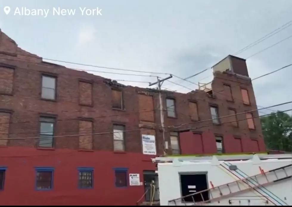 Video: Partial Building Collapse in Albany after Strong Winds And Storms