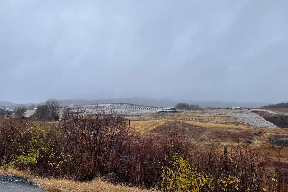 From Peach Lane in Milton, NY, it was possible to see where the precipitation line fell (TSM Poughkeepsie)