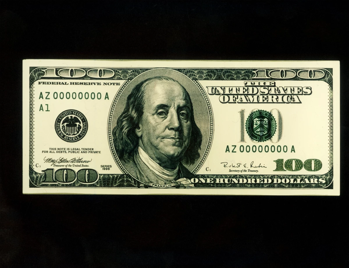 Доллар сегодня 2024. Франклин Бенджамин доллар. Бенджамин Франклин 100$. 100 Баксов. СТО долларов 1996.