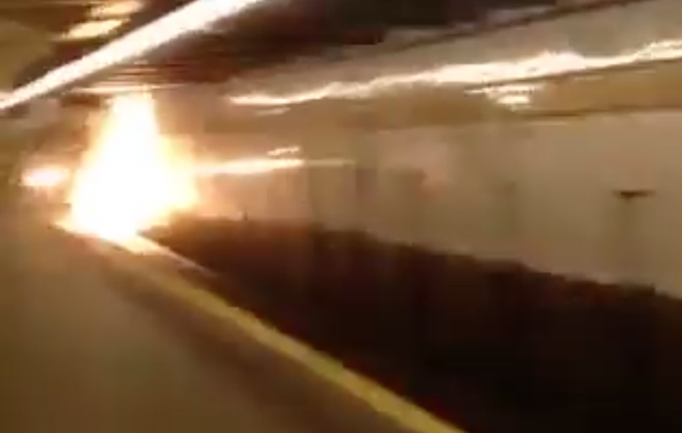 Subway Train Explosion Caught on Video by Alleged Vandals