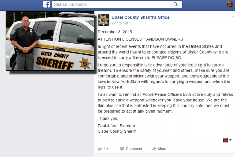 Ulster County Sheriff Reacts to Gun Post Controversy