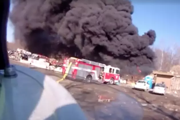 See What the Fairview Fire Department Saw During Saturday&#8217;s Recycling Yard Fire