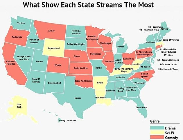 This Map Shows What People Are Binge Watching in Each State on Netflix
