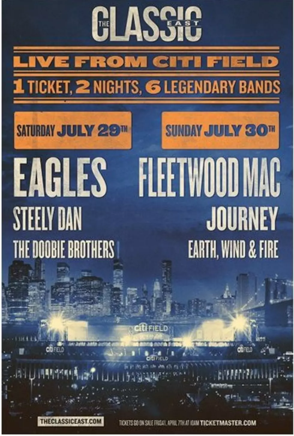 Classic East Concerts with The Eagles and Fleetwood Mac Info