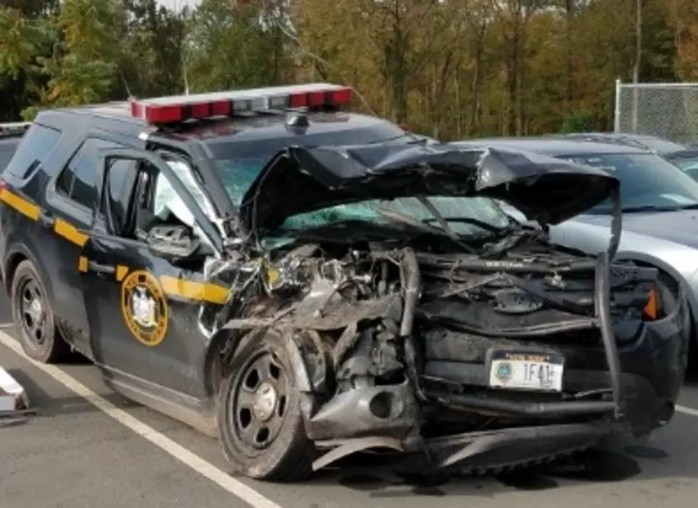 Impaired Man Destroys Patrol Vehicle in Head On Crash, Police Say