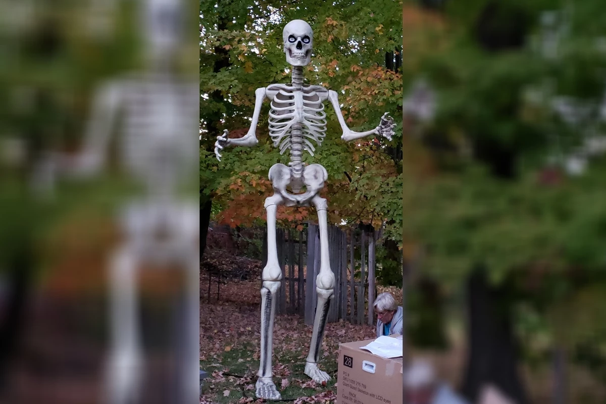 Giant Home Depot Skeletons Popping Up In Hudson Valley Yards