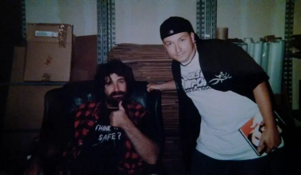 Tigman with Mick Foley at book signing in 2001 at Media Play in Poughkeepsie