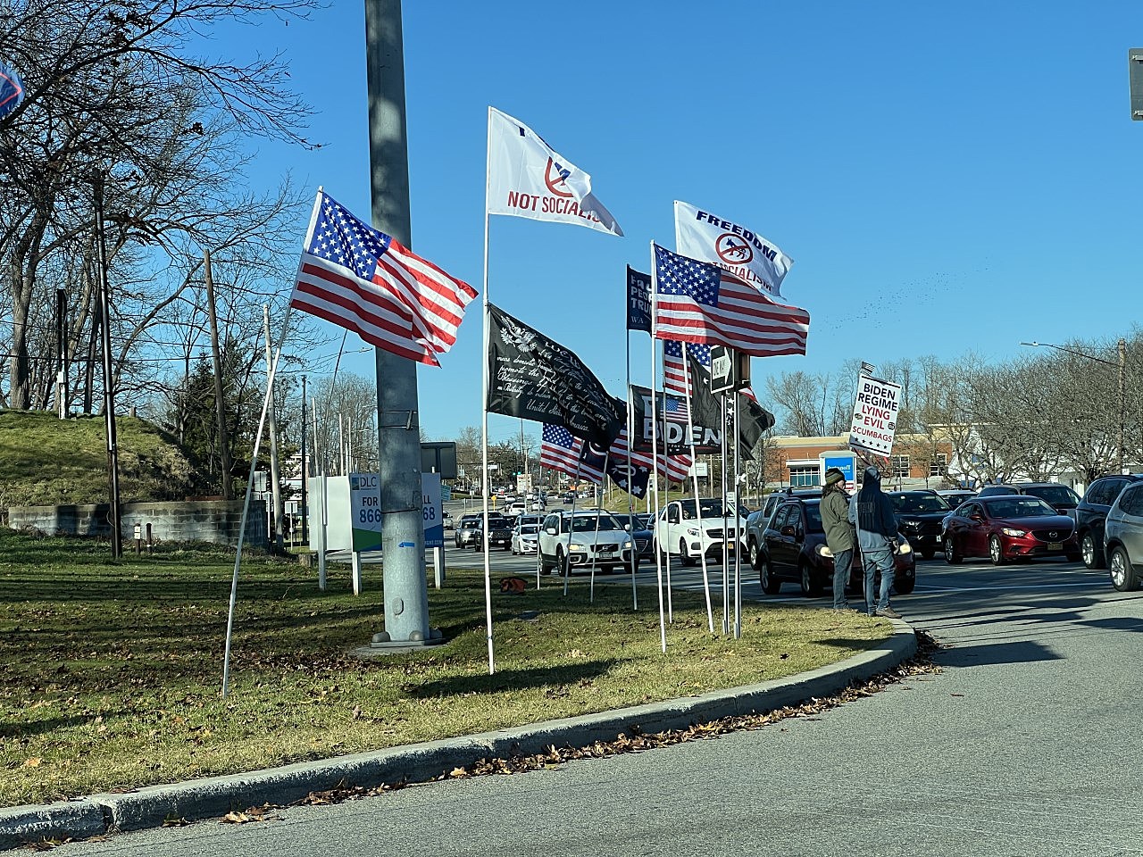 Route 9 Protesters, Please Take Down That Flag -- No One Likes It