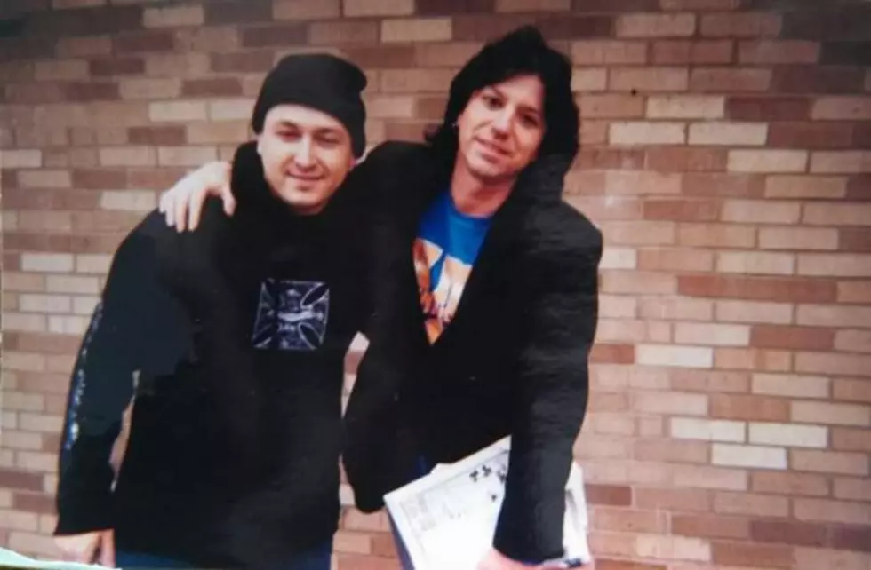 Tigman with "The Emperor of Rock n Roll" Richie Scarlet outside Millbrook Post Office in Millbrook, NY 20 years ago.