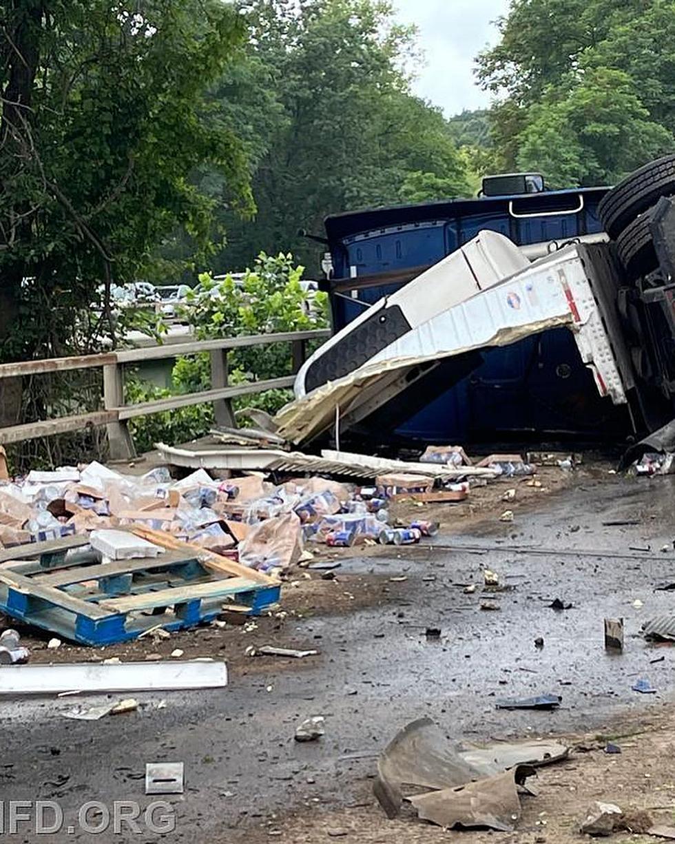 Spill the Beans! Truck Crash on New York Interstate Leaves Beans, Fuel on Road