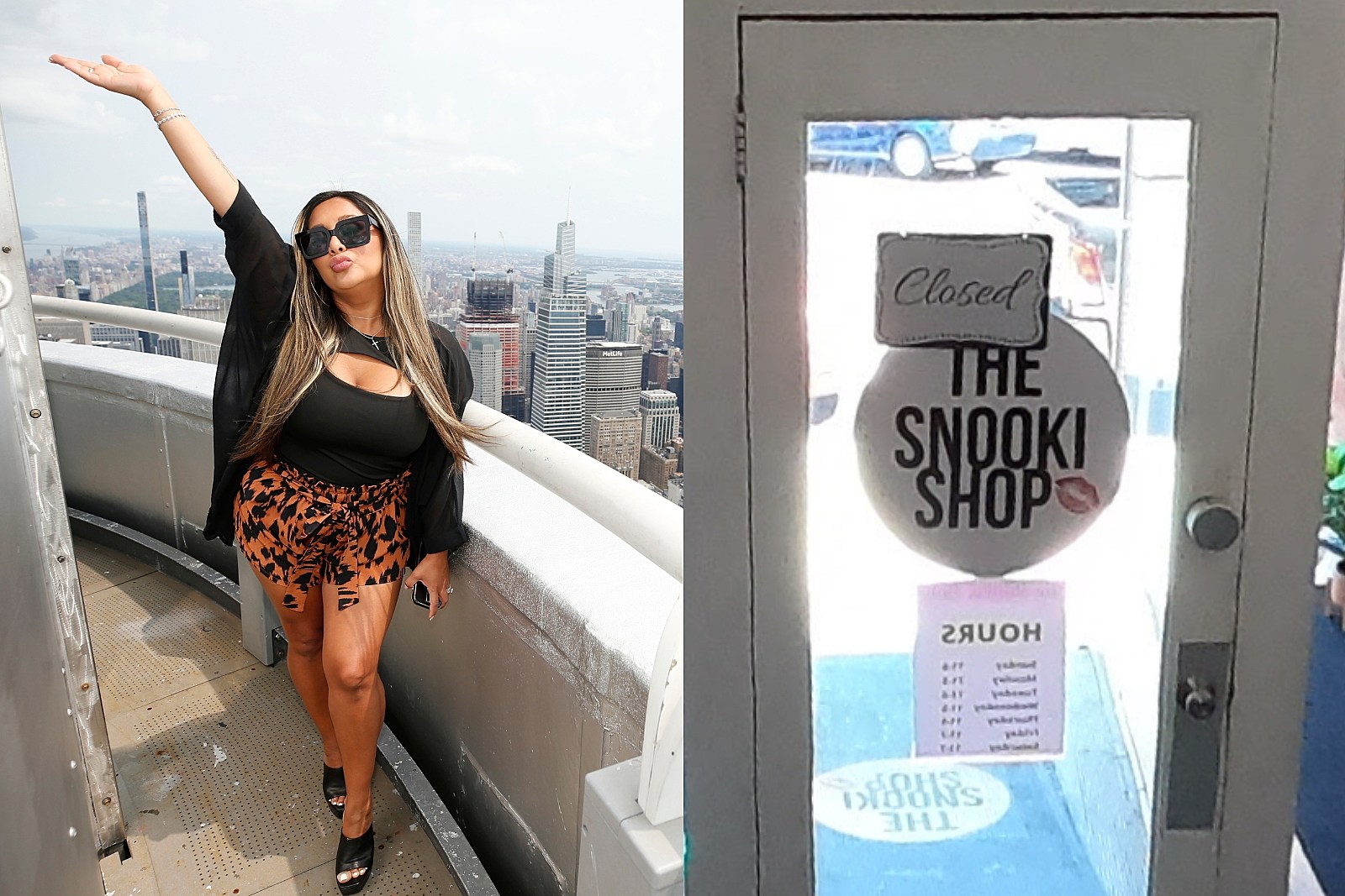Snooki rocks tie-dye jumpsuit and Louis Vuitton bag out in NYC