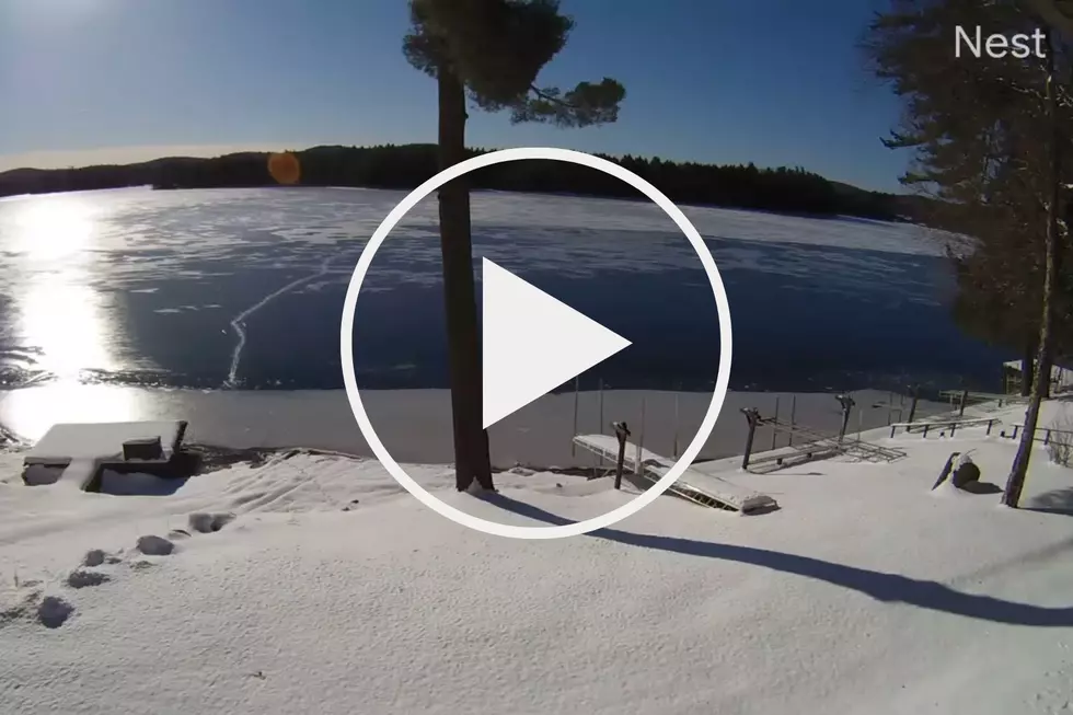 Video Catches Ice Cracking On Frozen Lake in New York State 