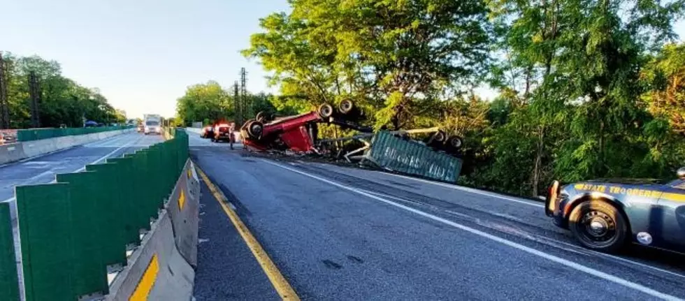 Tractor-Trailer Rollover Accident On The New York State Thruway