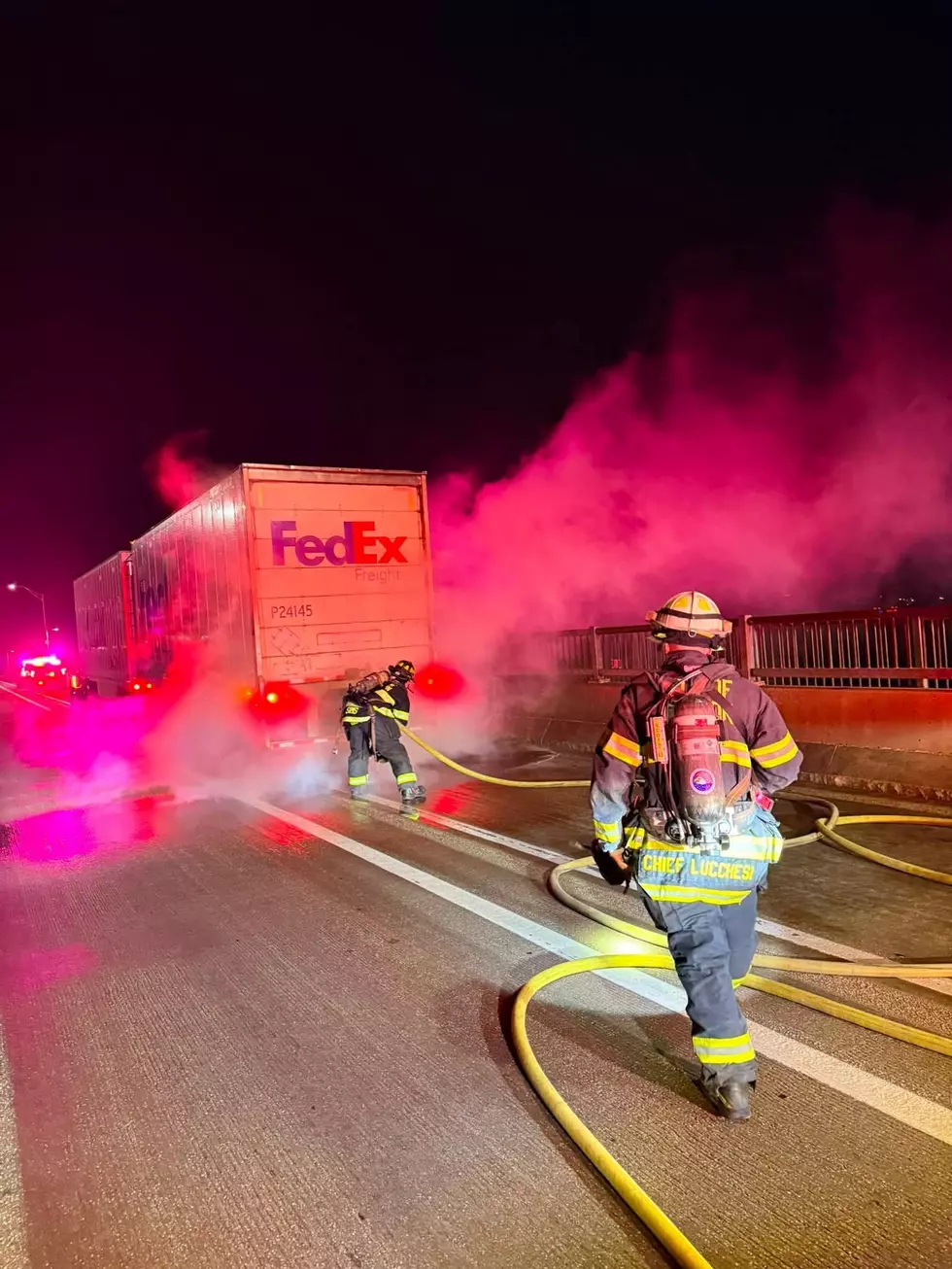 Newburgh Beacon Bridge Tractor Trailer fire/Newburgh Firefighters Union Facebook