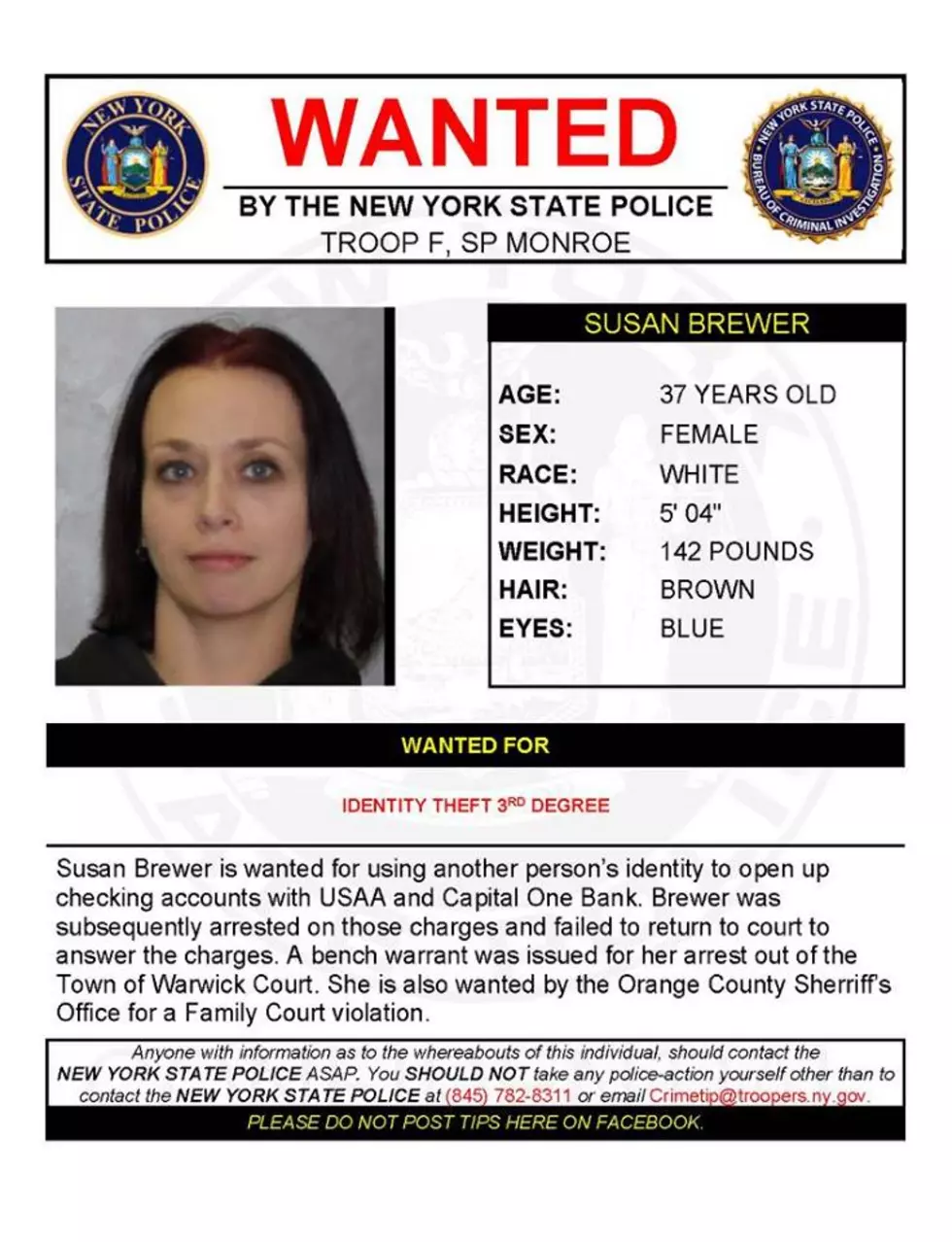 Warrant Wednesday: Orange County Woman Wanted For Identity Theft