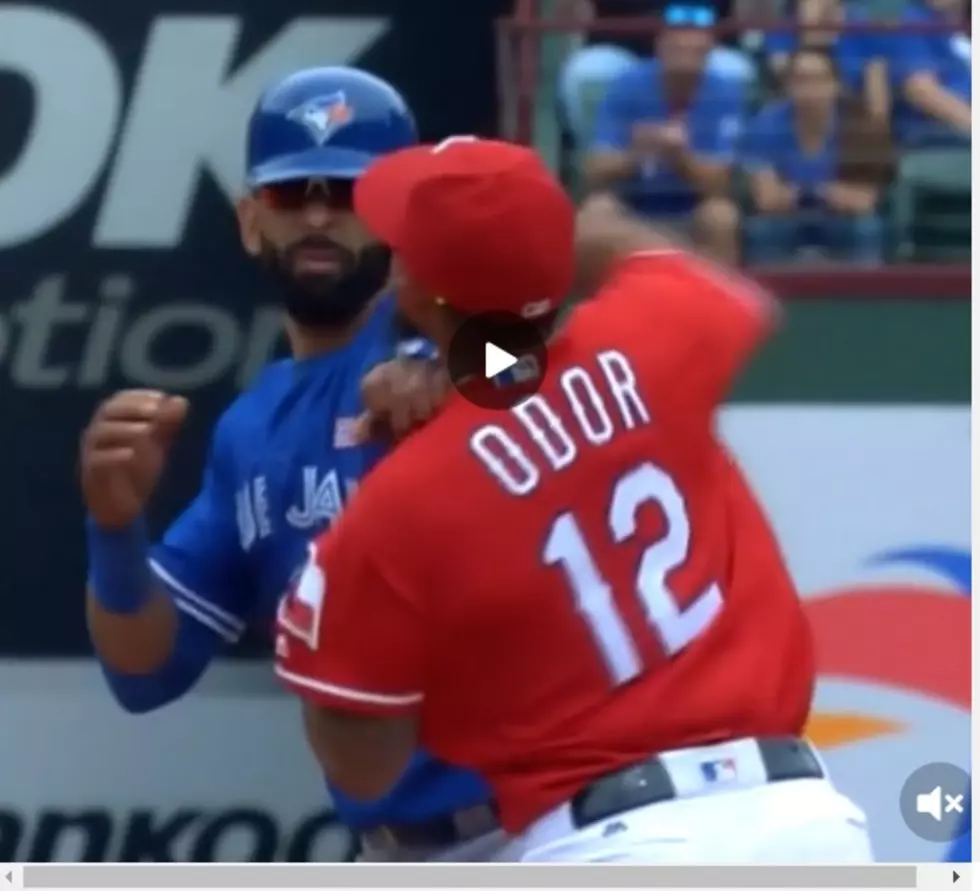 Baseball Brawl with a Massive Punch (VIDEO)