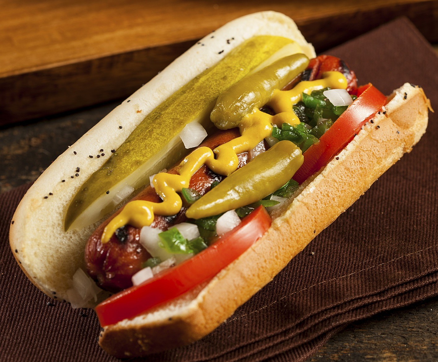 chicago style hot dog