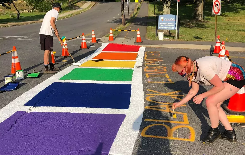 New Paltz Repaints Pride Crosswalk And Adds Black Lives Matter