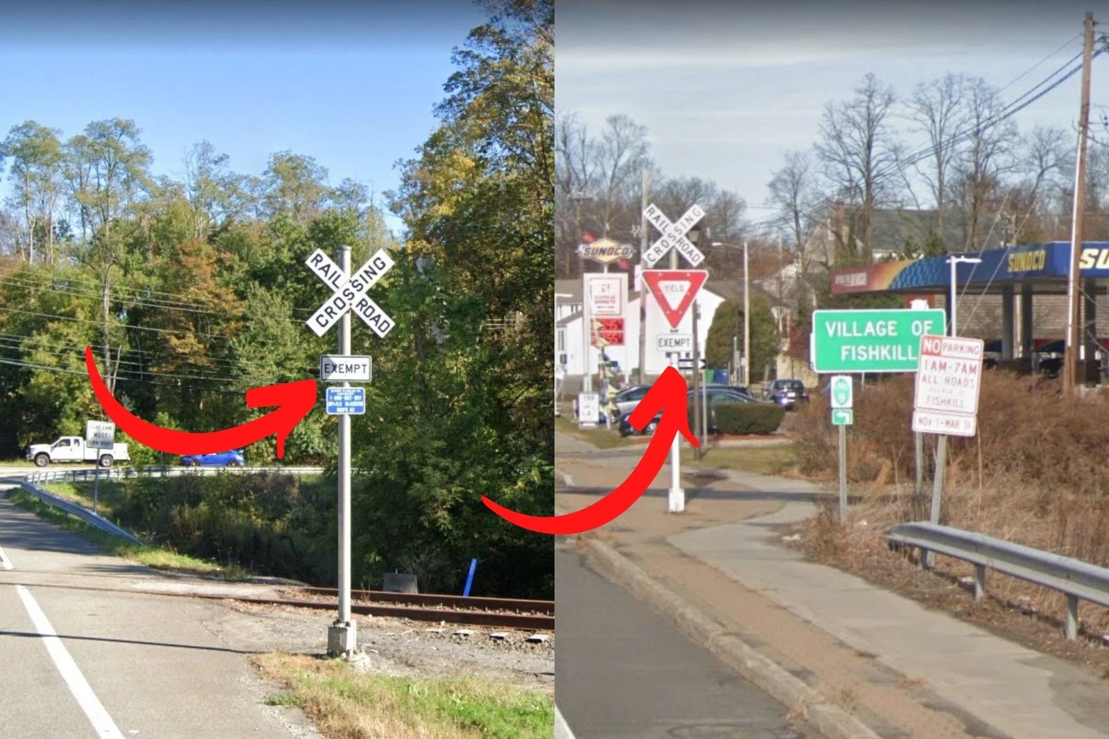 train crossing sign