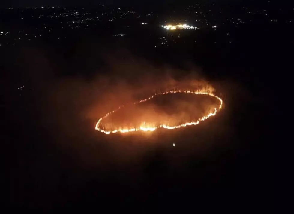 Large Brush Fire Creates Ring of Fire on Stormville Mountain