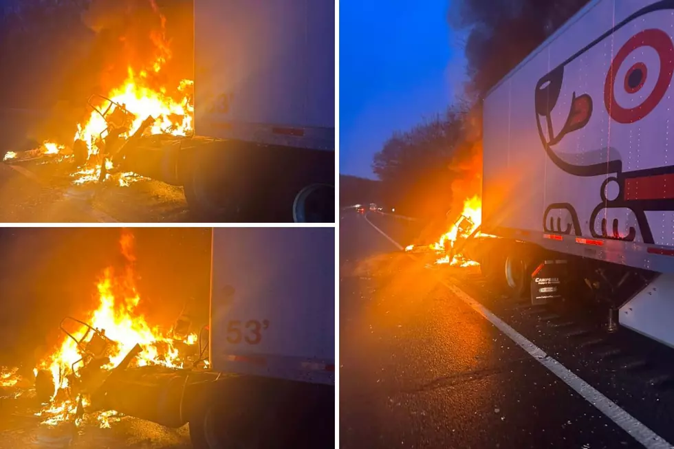 Tractor Trailer Bursts Into Flames on Thruway Near New Paltz