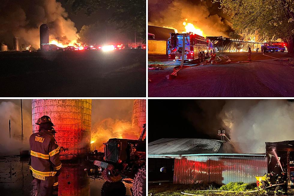 Early Morning Fire Destroys Barns in Red Hook New York