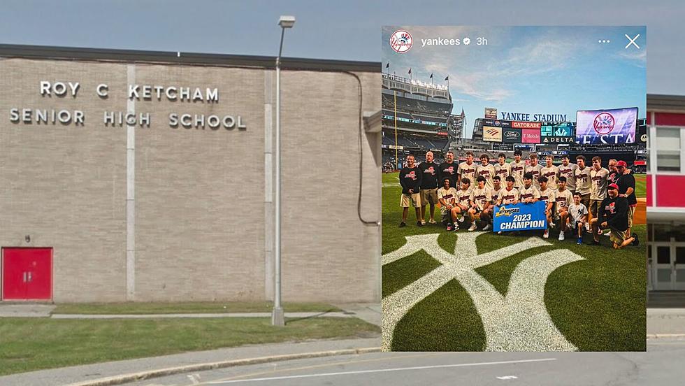 The New York Yankees Celebrate Ketcham High School State Champs