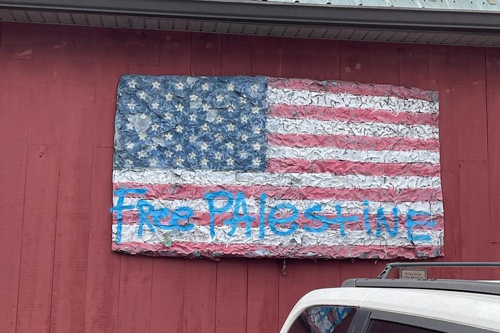 New Paltz Graffiti Artists Strike Again Over American Flag Sculpture