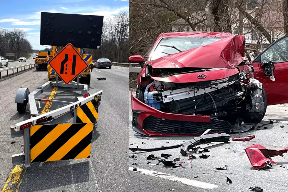 Car Slams into Work Zone on Upstate New York Highway
