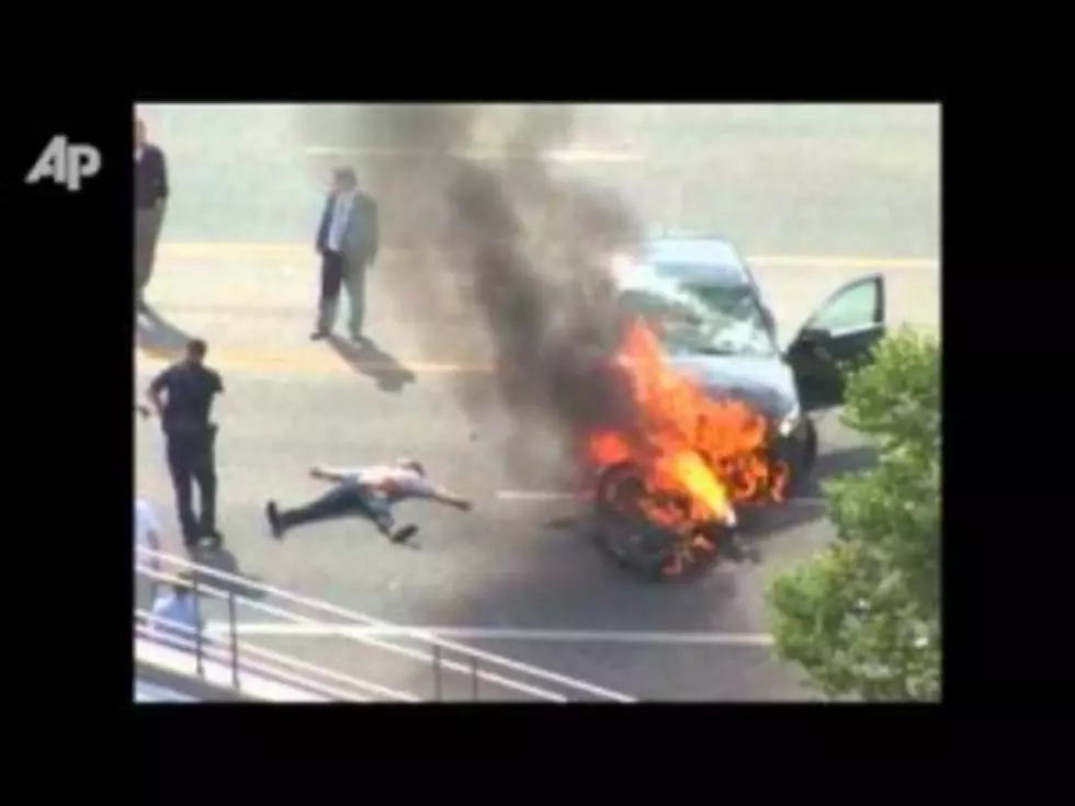 Burning Car Lifted Off Accident Victim &#8211; Incredible [Video]