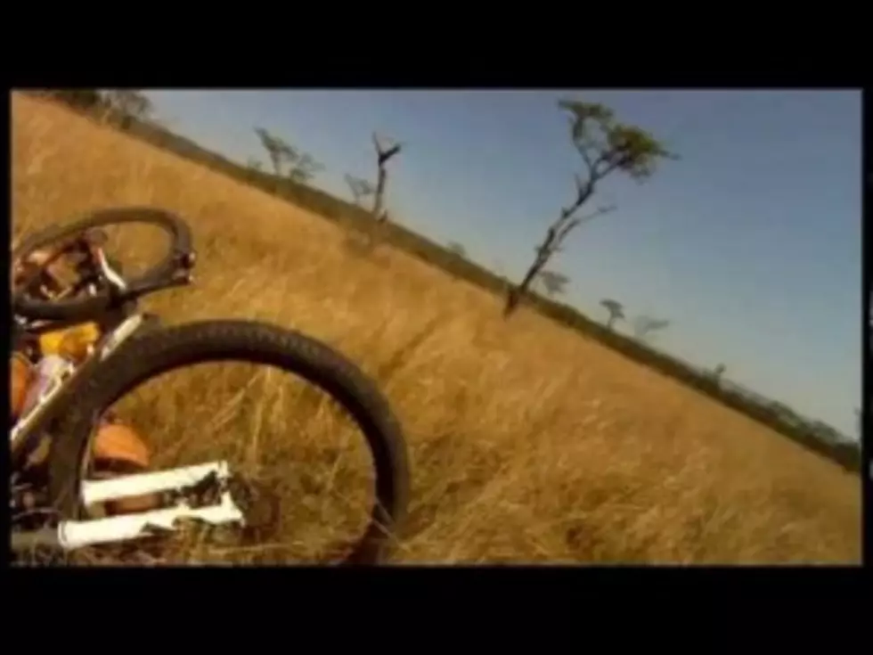 Mountain Biker Takes One For The Team From An Antelope! [Video]