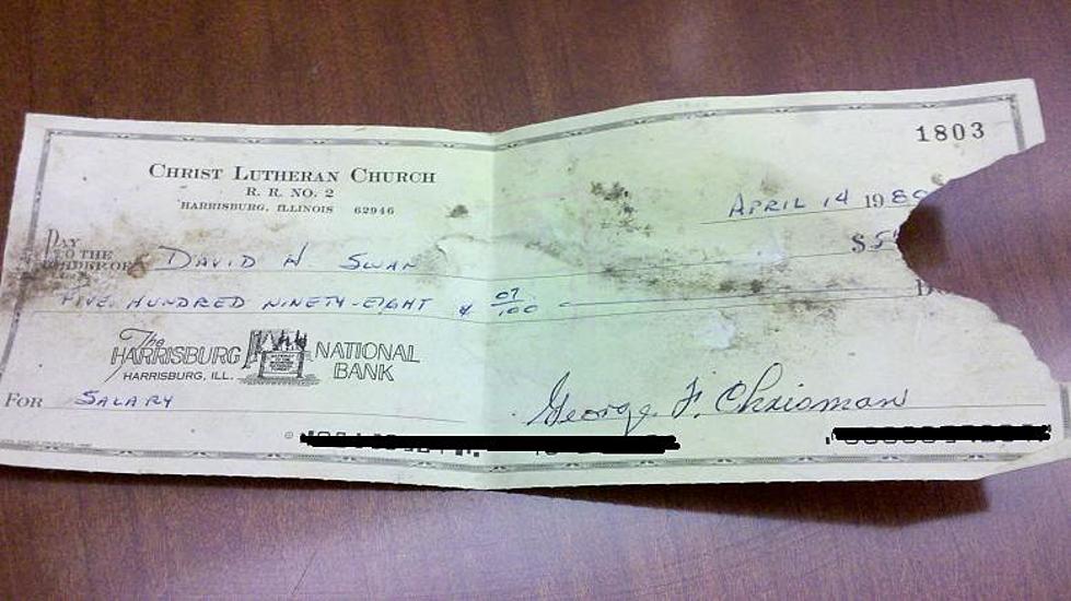 Harrisburg, Illinois Tornado Carries Check From 1980 Nearly Fifty Miles
