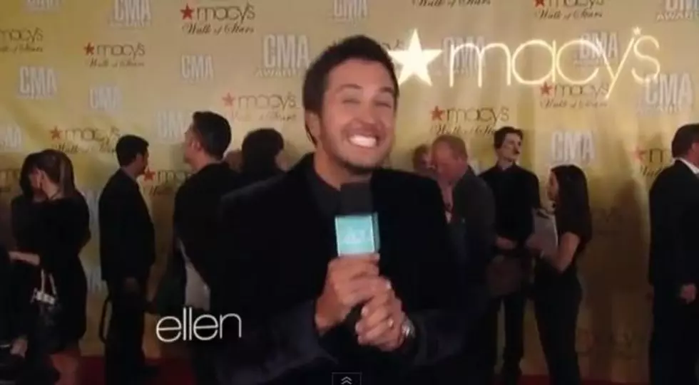 Luke Bryan on the CMA Red Carpet for Ellen [VIDEO]