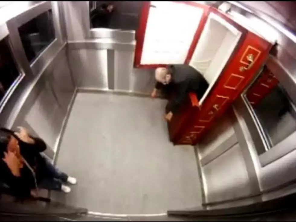 Another Very Scary Elevator Prank With a Coffin