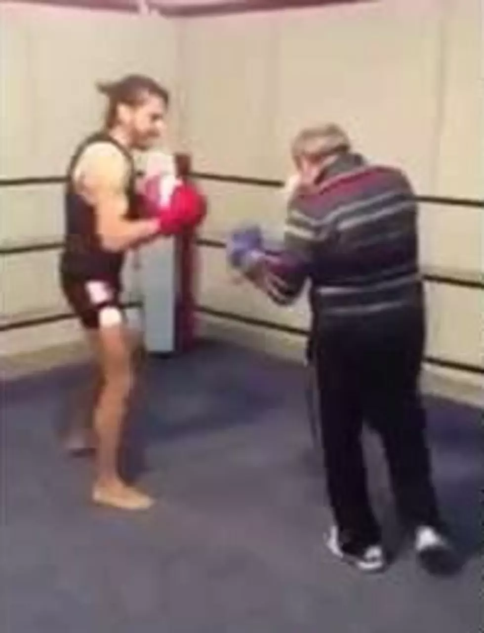 Old Guy Boxes Young Guy &#8211; Young Guy Goes Down Big Time Almost Immediately