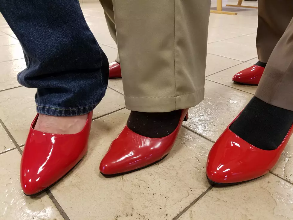 Dave, the EPD Police Chief and the Sheriff &#8216;Walk a Mile in Her Shoes&#8217; for the Albion Fellows Bacon Center [WATCH]