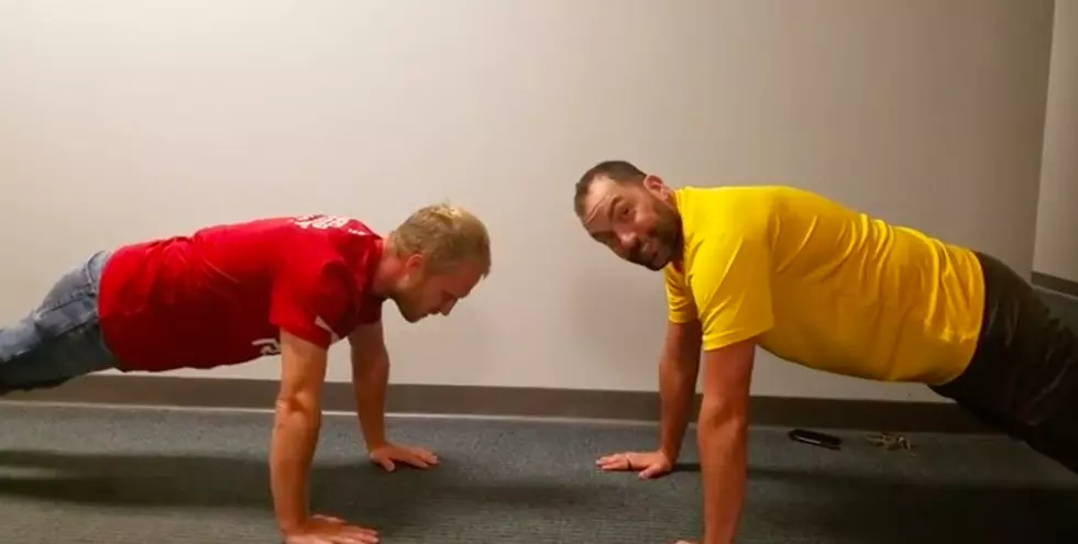 Dave Challenges a Former Marine to a Push Up Challenge [WATCH]
