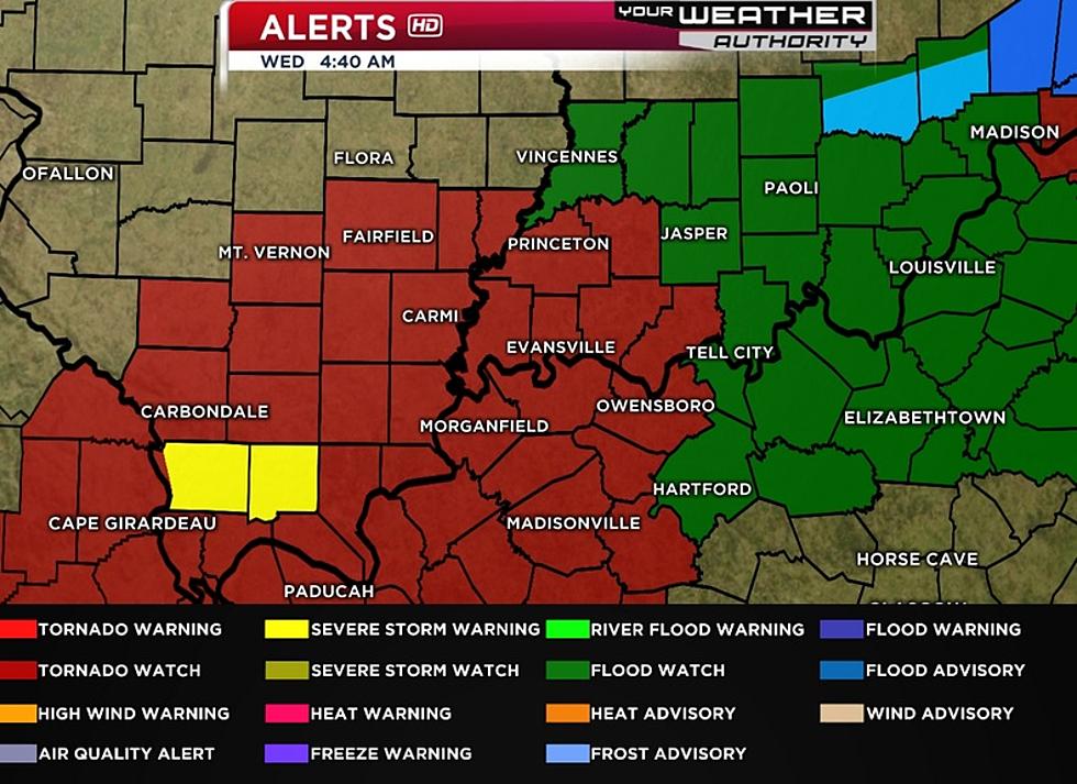 Much Of The Tri-State Under A Tornado Watch This Morning