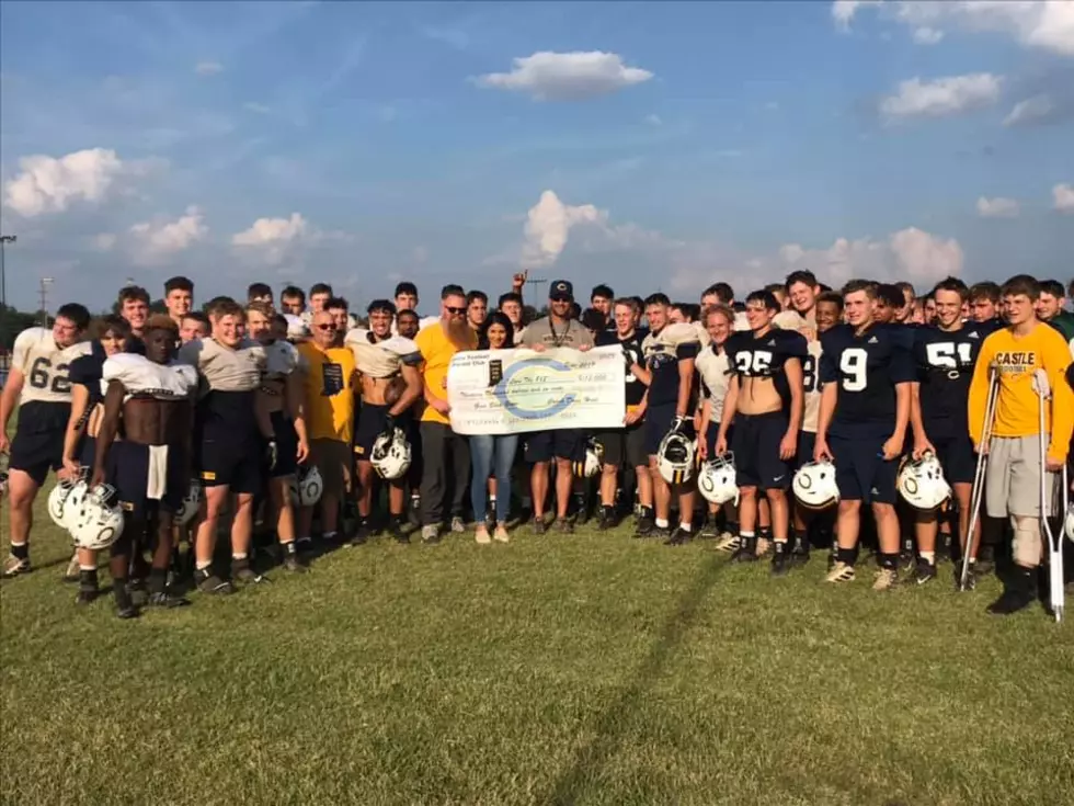 Castle Football Giveback Night Presents Check to Love the 812 Service Organization