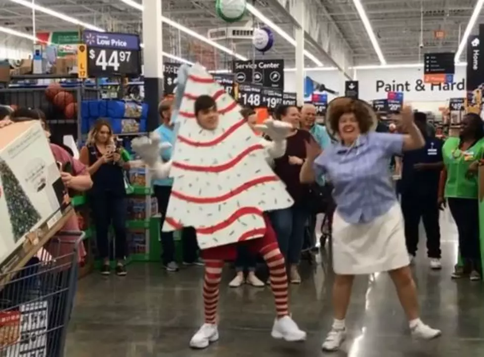 Little Debbie and A Christmas Tree Cake Dance At Walmart
