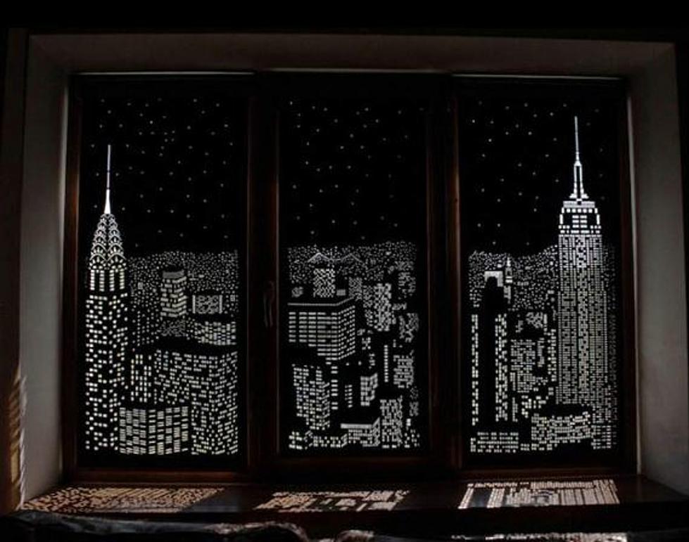 These Blackout Curtains Have Tiny Holes That Create City Skyline Designs On Your Windows
