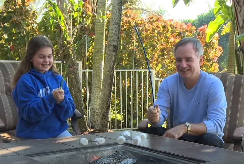 Roast Mallows And Hot Dogs With This Fishing Pole Roaster